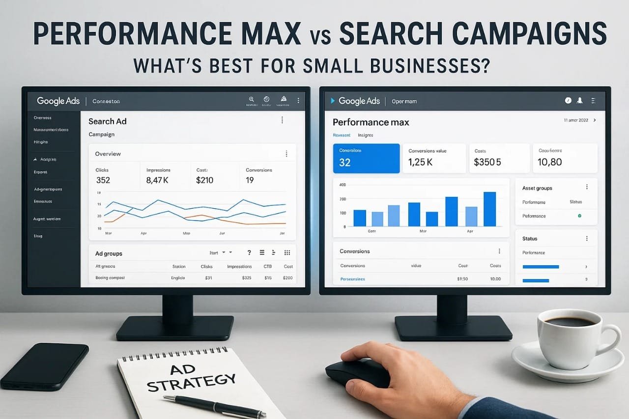 Performance Max vs Search Campaigns:What’s Best for Small Businesses?