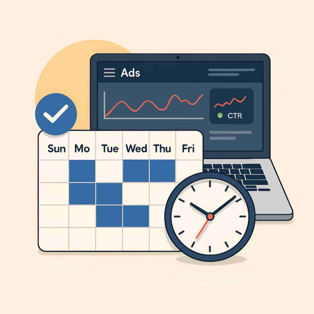 Infographic showing ad scheduling