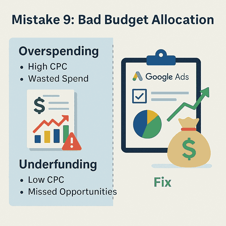Infographic showing bad budget allocation